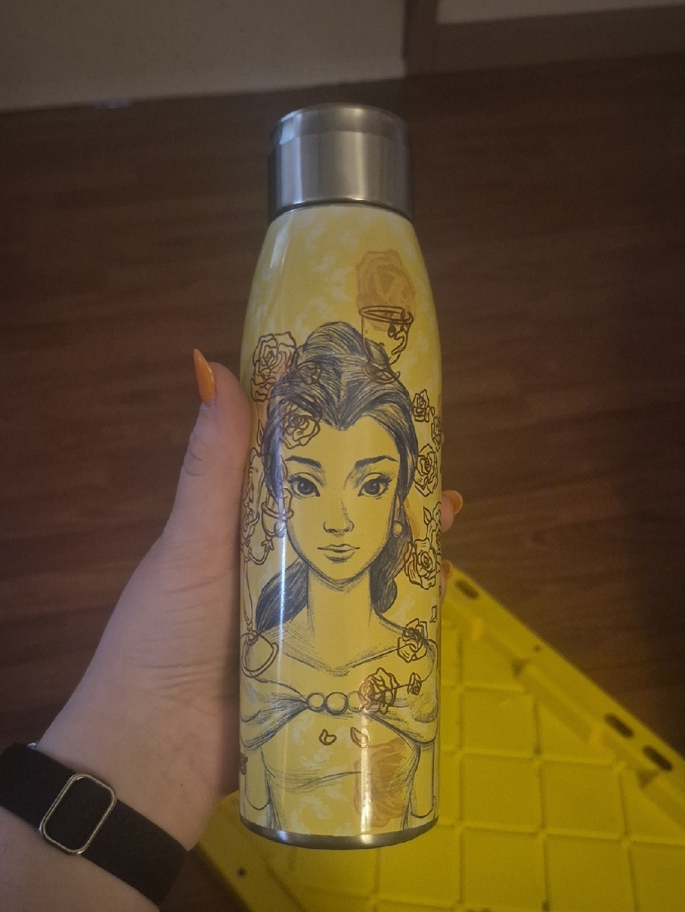 tervis Yellow Floral Sketch Stainless Steel Water Bottle